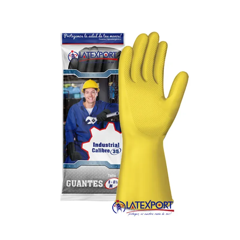 320. Guante Industrial Cal 35 LATEXPORT Amarillo