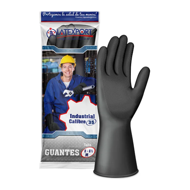 328. Guante Industrial Cal 35 LATEXPORT Negro